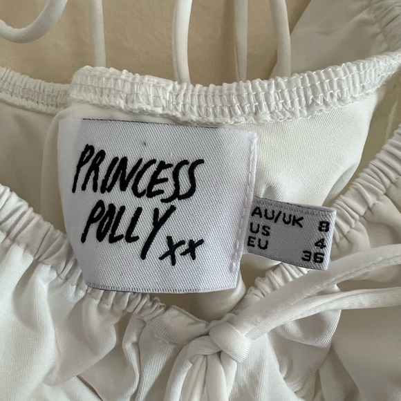 Princess Polly Anahita Bodysuit, Size 4, White - Picture 5 of 6
